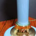 Vintage I brass and lite blue table lamp