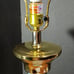 Vintage I brass and lite blue table lamp