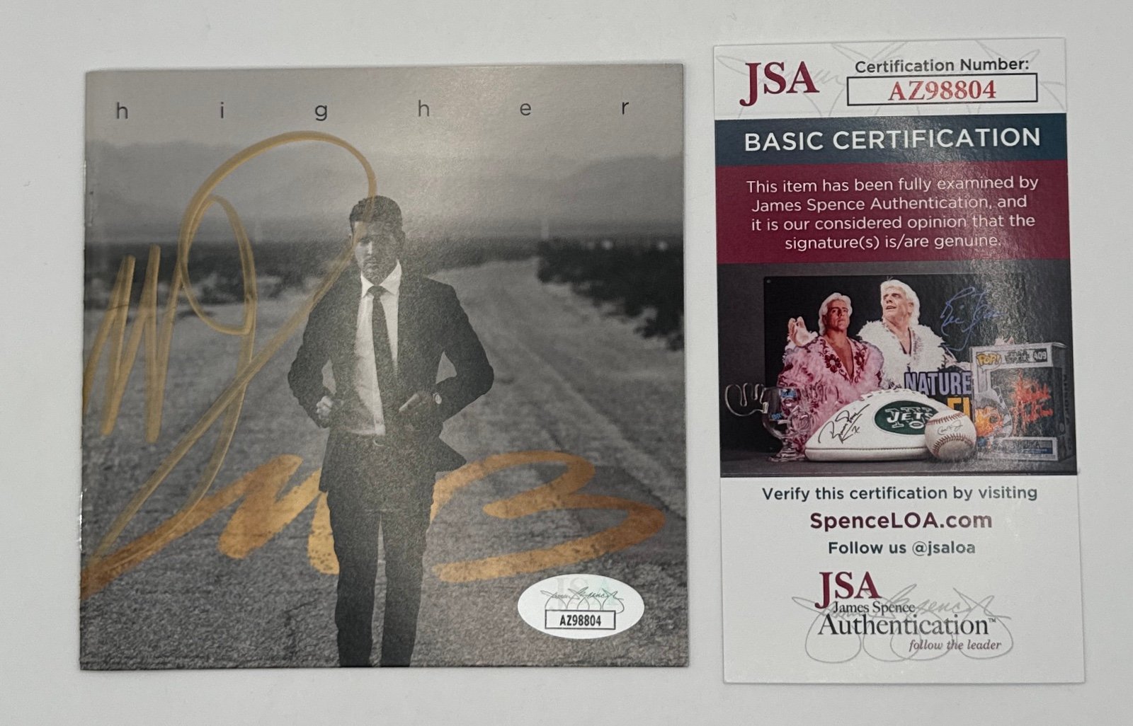 MICHAEL BUBLE SIGNED HIGHER CD BOOKLET + JSA COA