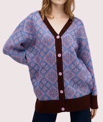 NWT Kate Spade Geo Cardigan 398- xxs