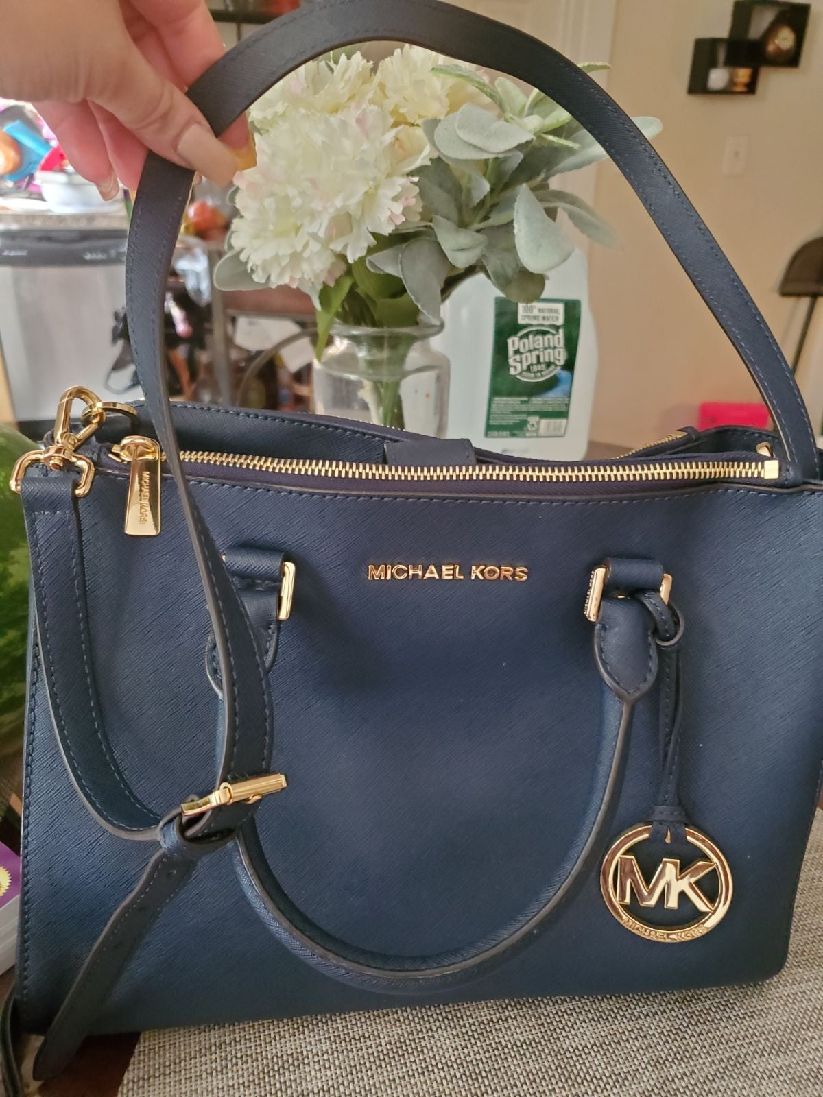 Navy blue medium Michael Kors purse