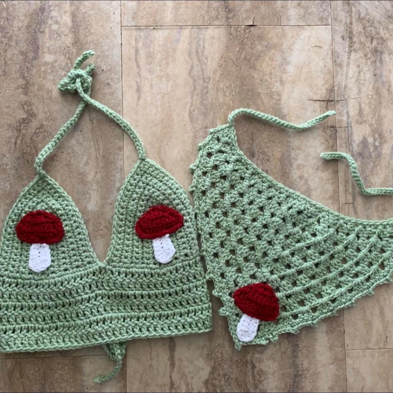 Crochet Mushroom Top & Bandana