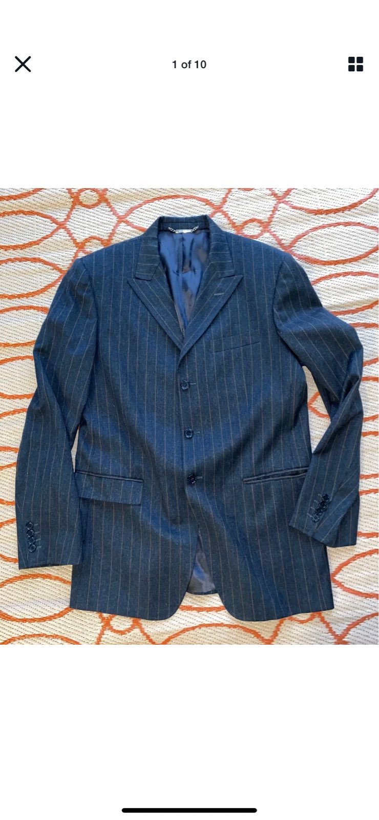 Dolce & Gabbana Mens Three Button Pinstr