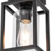 Flush Ceiling Light Fixture with Clear Glass Shade Farmhouse Black