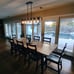 Flush Ceiling Light Fixture with Clear Glass Shade Farmhouse Black