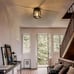 Flush Ceiling Light Fixture with Clear Glass Shade Farmhouse Black