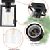 Flush Ceiling Light Fixture with Clear Glass Shade Farmhouse Black