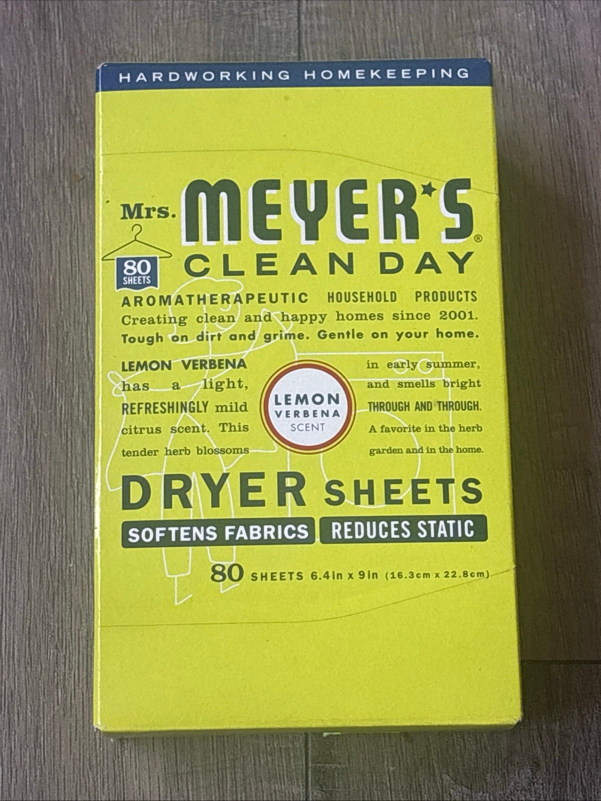 Mrs. Meyer’s Dryer Sheets Lemon Verbena HTF scent 80 sheets