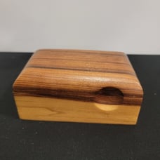 70's MCM Jiri Polak Wood Box Handmade Signed Swivel Lid Prague Czech Republic