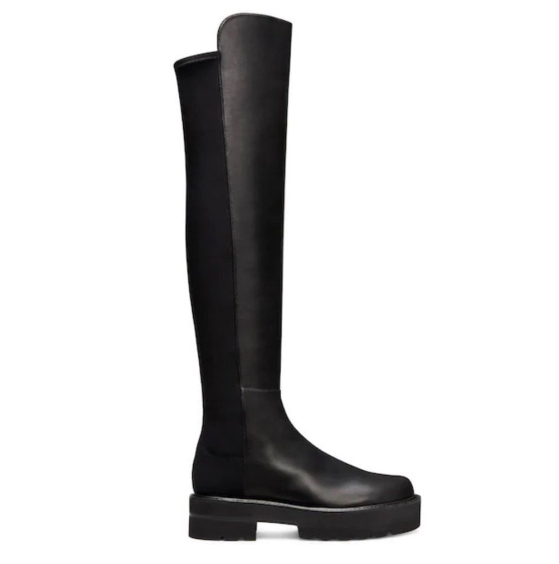 Stuart Weitzman 5050 Over-The-Knee Leather Combat Boots size 4.5