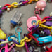 Vintage 80’s Plastic Mold Charm Necklace with Charms