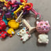 Vintage 80’s Plastic Mold Charm Necklace with Charms