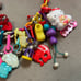 Vintage 80’s Plastic Mold Charm Necklace with Charms