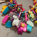 Vintage 80’s Plastic Mold Charm Necklace with Charms