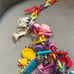 Vintage 80’s Plastic Mold Charm Necklace with Charms