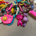Vintage 80’s Plastic Mold Charm Necklace with Charms