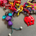 Vintage 80’s Plastic Mold Charm Necklace with Charms