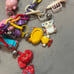 Vintage 80’s Plastic Mold Charm Necklace with Charms