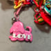 Vintage 80’s Plastic Mold Charm Necklace with Charms