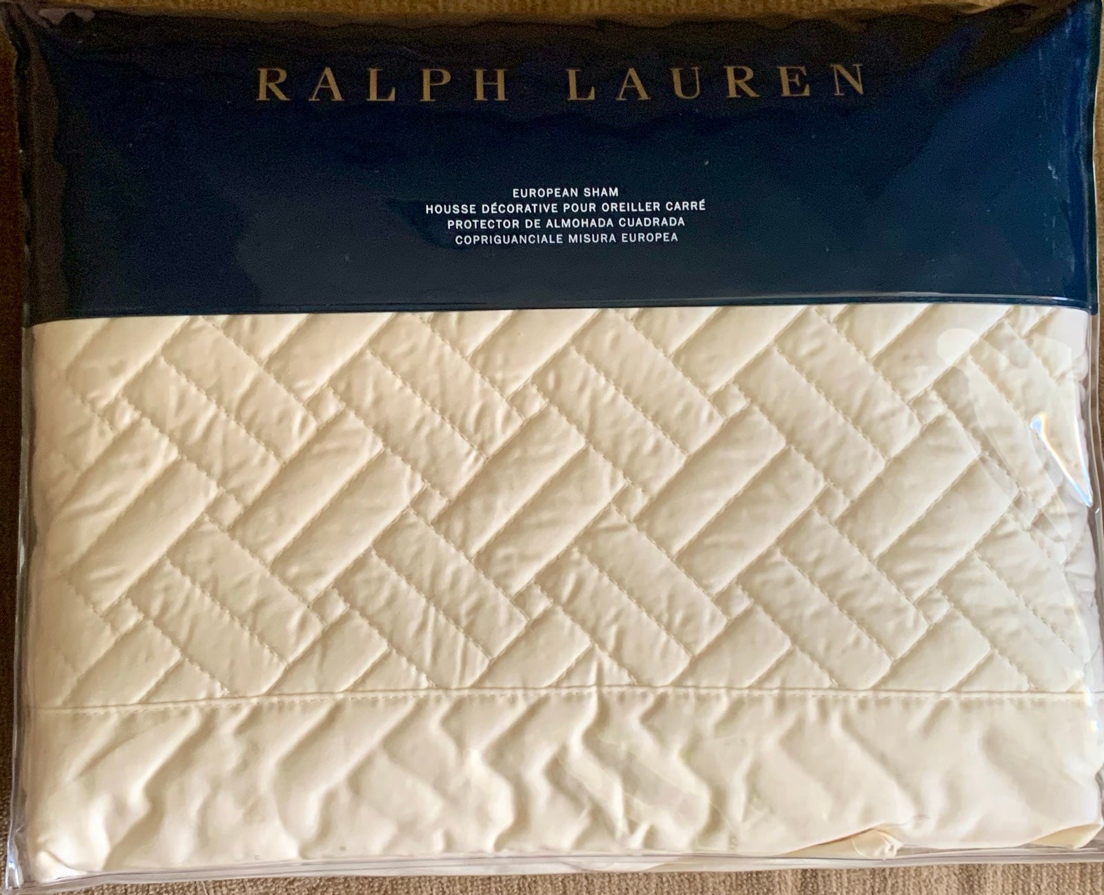 Ralph Lauren Greenwich Hollywood Cream Euro Sham- NWT