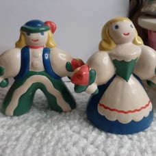 Vintage Dutch salt and pepper shaker couple