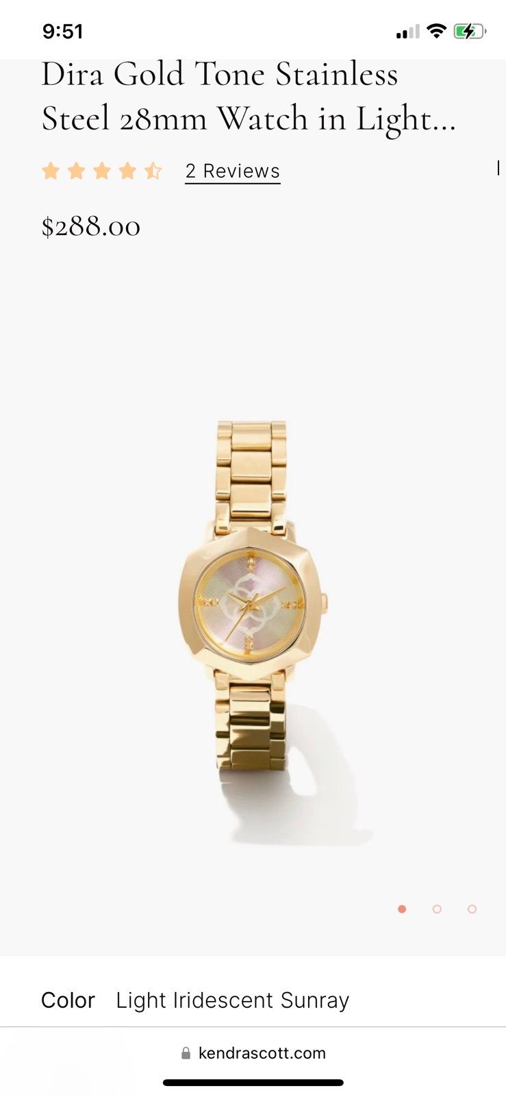 Kendra scott gold dira watch