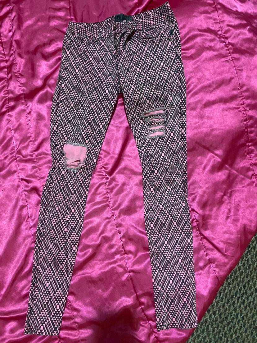 Patterned tripp skinny jeans