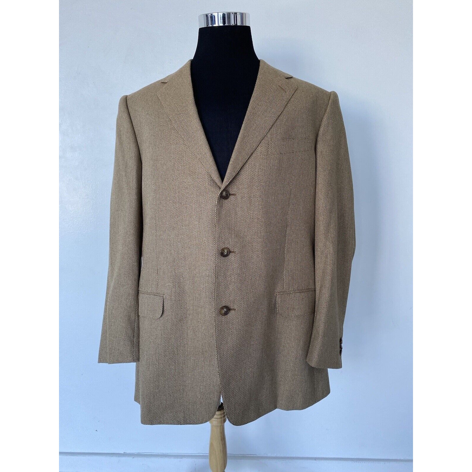 5000 Ermenegildo Zegna Blazer Switzerland Mens IT56L US40L Wool Silk 3 Button
