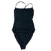 ANDIE nwot THE FIJI black lace up back one piece swimsuit S T