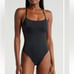 ANDIE nwot THE FIJI black lace up back one piece swimsuit S T