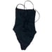 ANDIE nwot THE FIJI black lace up back one piece swimsuit S T