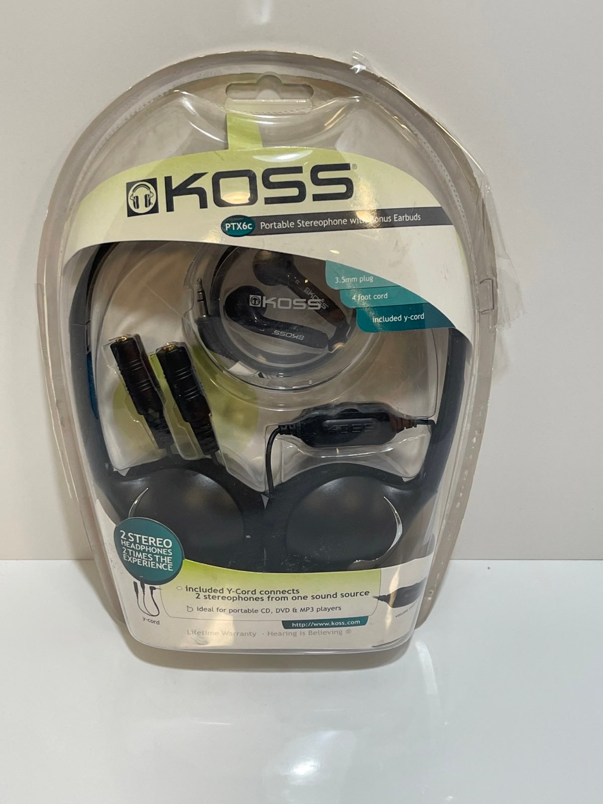 NEW Koss KE5K Black Stereo Portable Earbuds headphones with 4' ft feet Cord NEW Koss KE5K Black Stereo Portable Earbuds headphones with 4' ft feet Cord