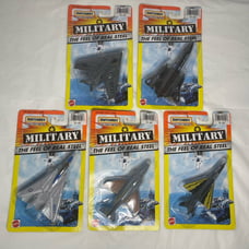 1997 Mattel Matchbox Military Die cast Plane The Feel Of Reel Steel Lot Of 5 Vtg