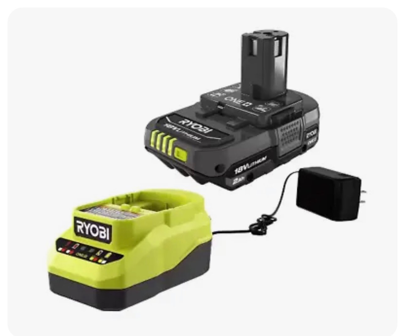 Ryobi 18V One+ PSK005 2Ah 18V Lithium Ion Starter Kit W/ Charger Genuine NEW