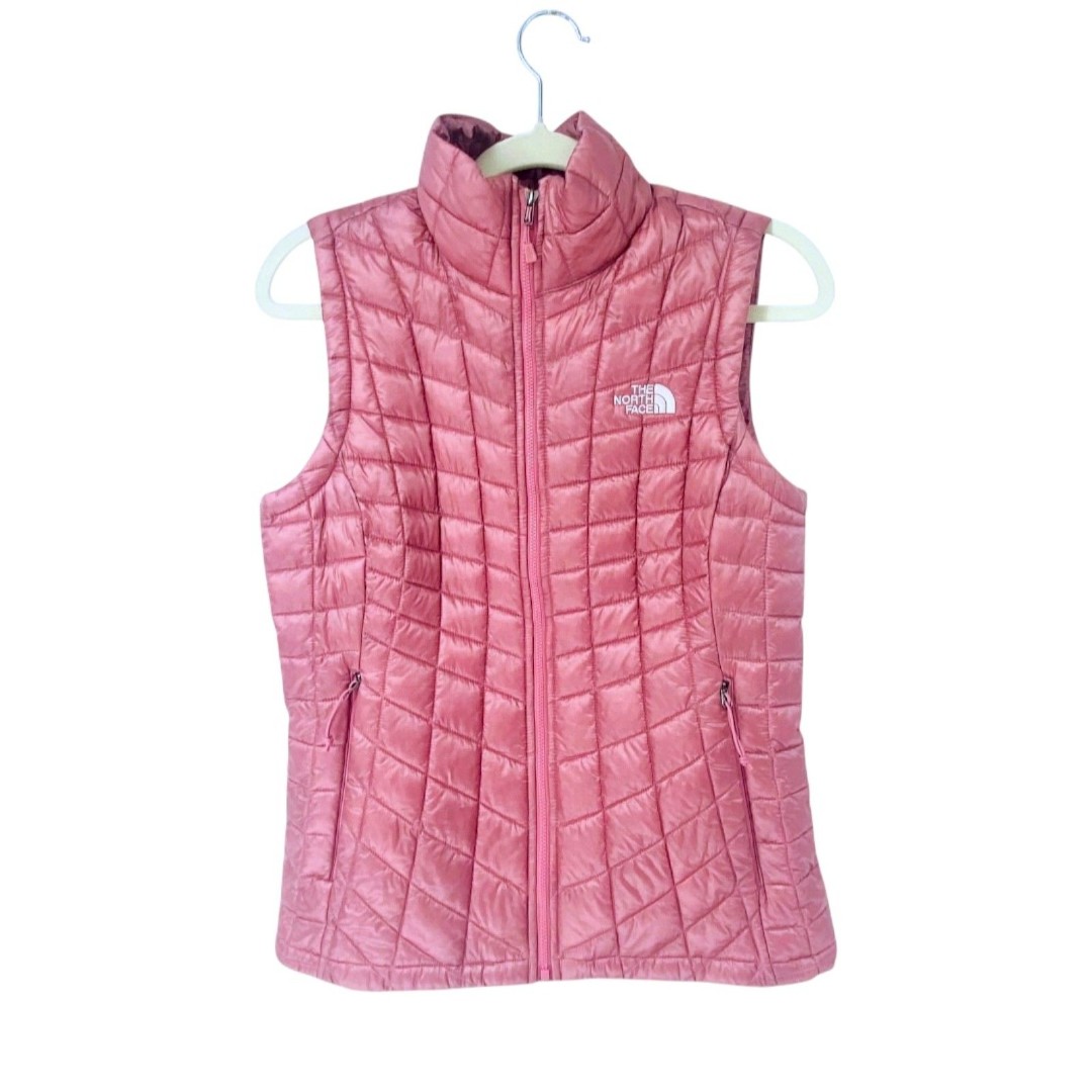 The North Face Thermoball Quilted Puffer Vest Full Zip S Pink