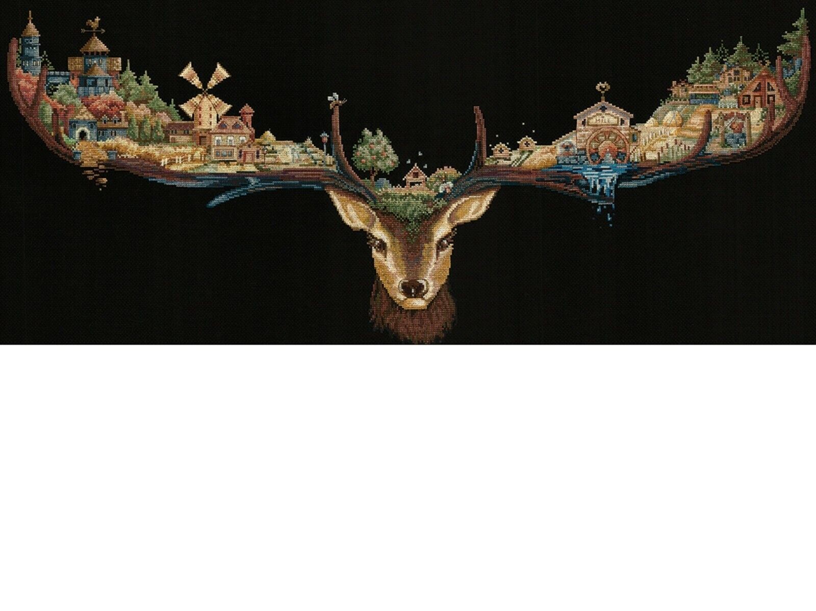 Cross Stitch Kit Make With Your Hands - Deer Lands;