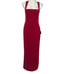 Lulu’s Column Dress Red L Square Neck Maxi Cross X Back Side Slit NWT NEW