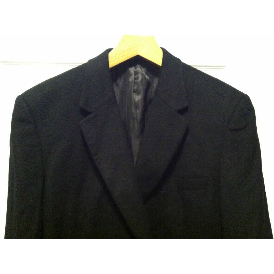 CLUB ROOM MEN'S BLACK 72%WOOL20%SILK8%CASHMERE SPORT JACKET COAT BLAZER SIZE:48R