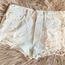 AGolde Shorts AGOLDE Women's Jean Shorts 90's Parker Size 27 Distressed
