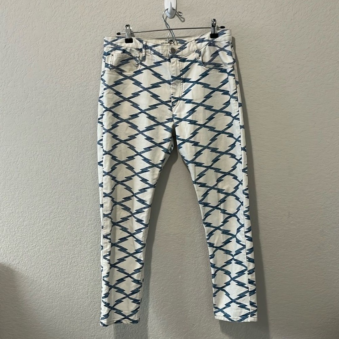 ISABEL MARANT ETOILE Ikat Nessa Printed Cropped Jeans Size 38 (US Size 6)
