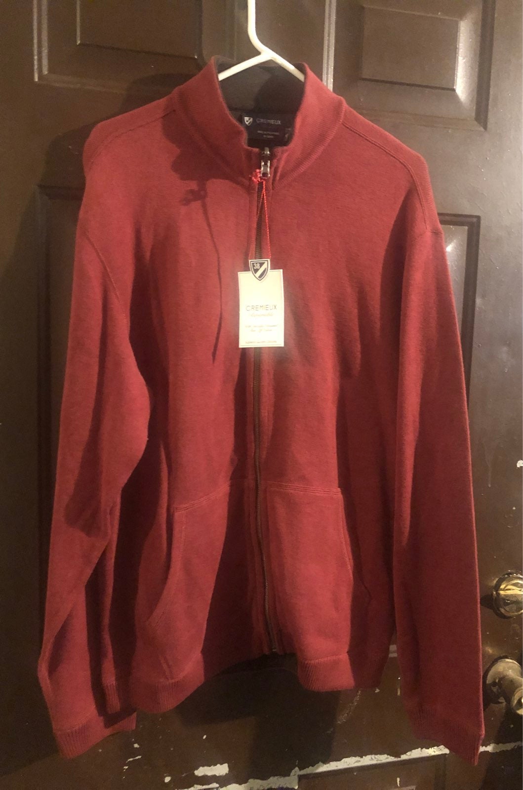 Cremieux Man Sz L Reversable ZipUp Sweater NWT