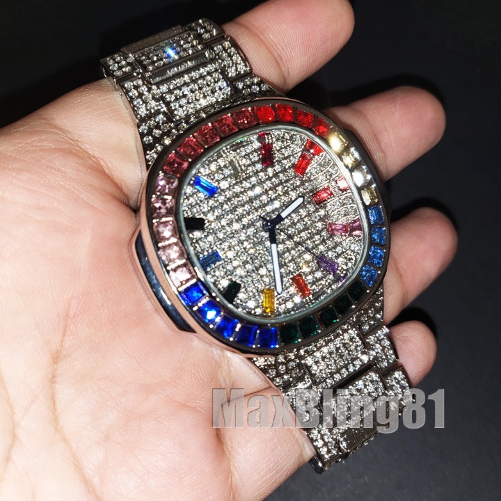 Men s Custom Designer Square Link Real 925 Sterling Silver