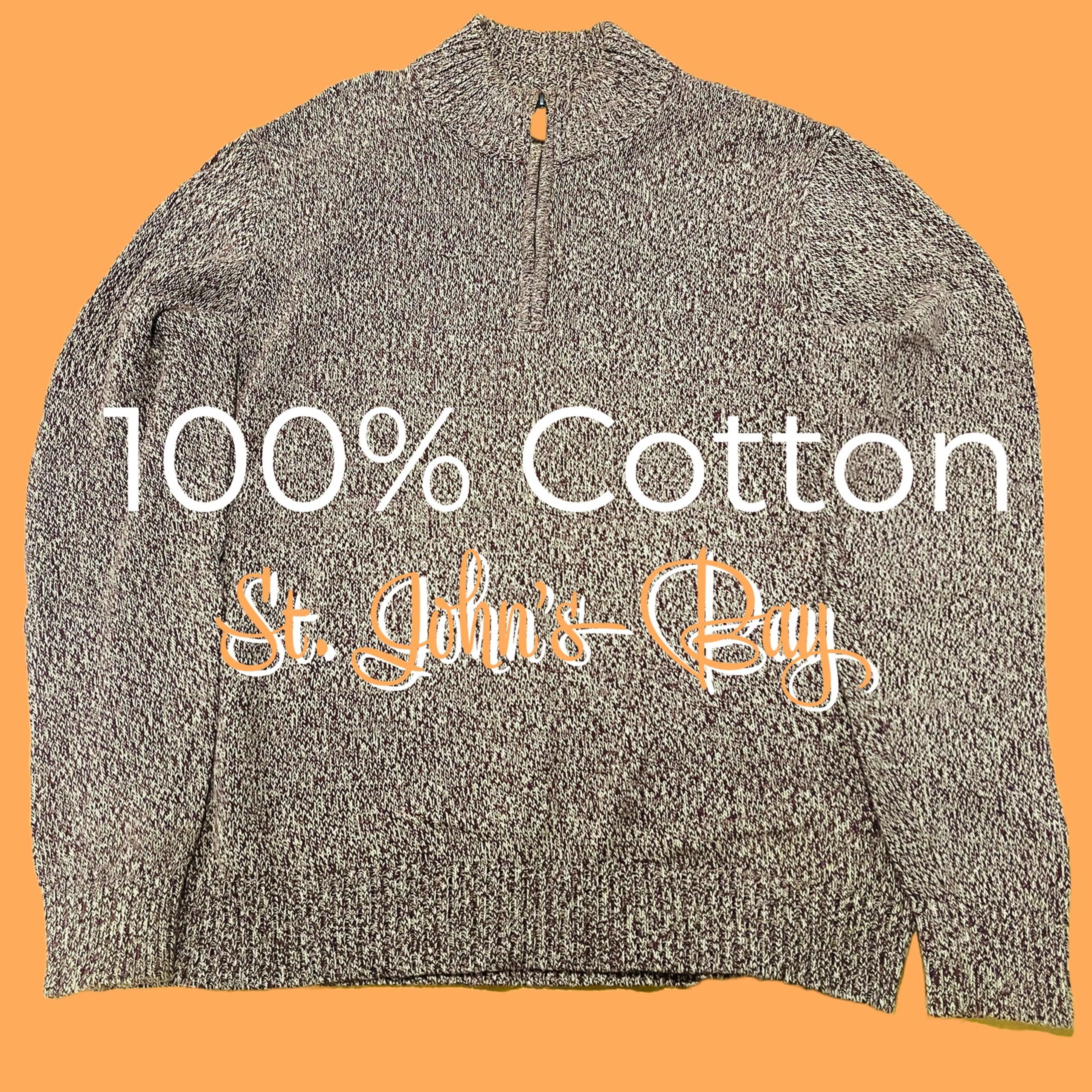 St. John’s Bay Red Burgundy Zip Pullover Sweater XL