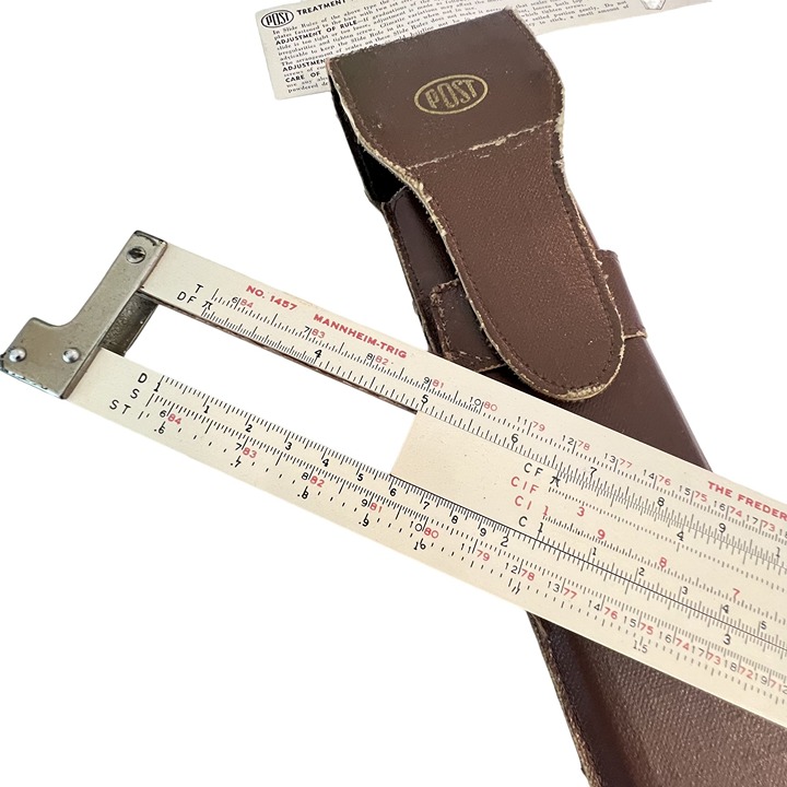 Vintage Frederick Post Slide Rule No 1457 Mannheim Trig Keuffel & Esser