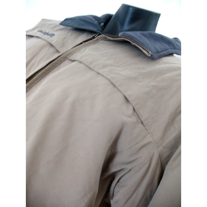 MENS Columbia Khaki Jacket Coat, Size L, go by measurement