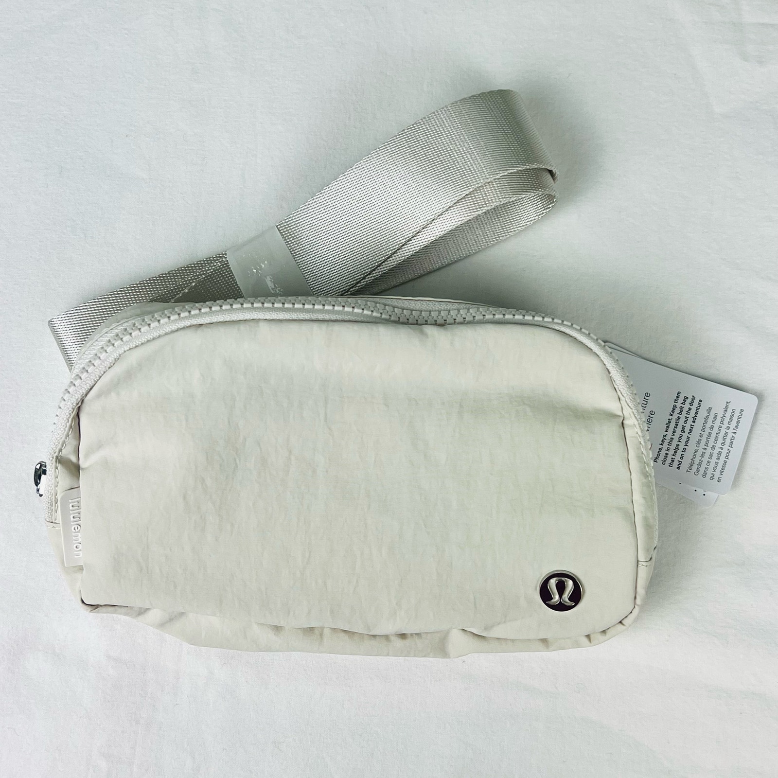 Lululemon Everywhere Belt Bag White Opal NWT Neutral Athletic Light