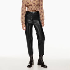 aritzia the melina cropped vegan leather pants