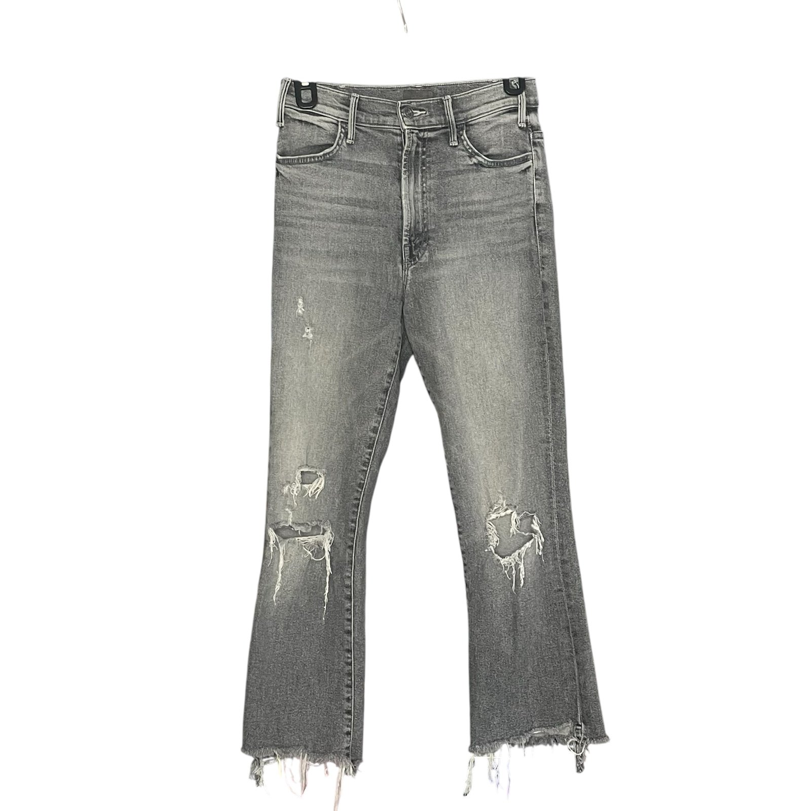 Mother Denim The Hustler Crop Step Chew Jeans In Scene Of The Crime Size 27