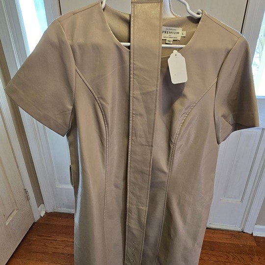 La Collection Premium per Molly Bracken tan faux leather dress L