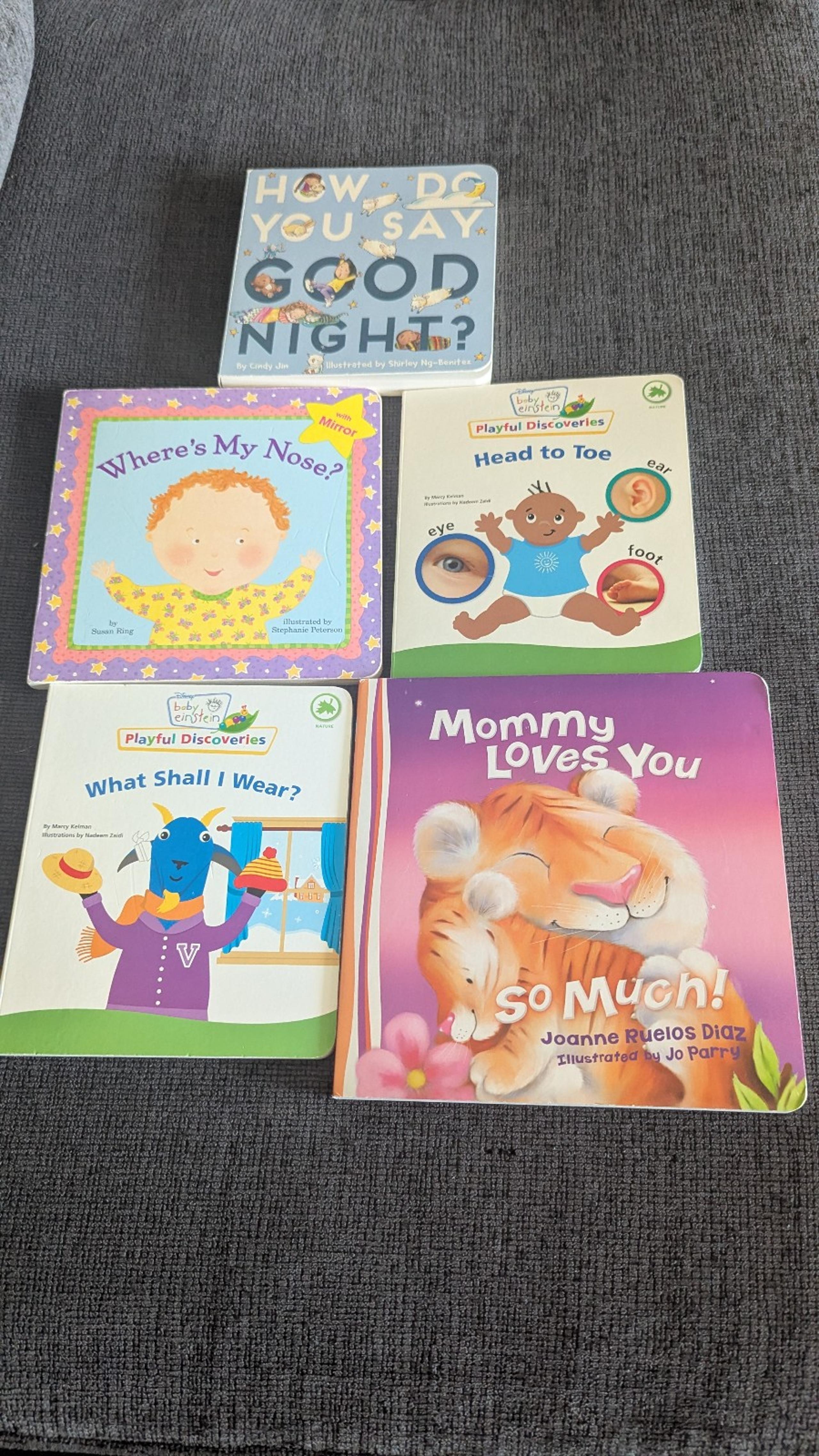 BUNDLE OF FIVE CHILDREN'S  BOARD BOOKS ASSORTED TITLES